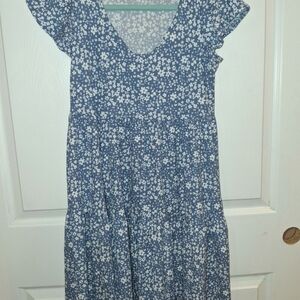 See You Monday Blue and White Floral Dress